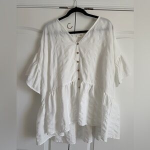White flowy blouse